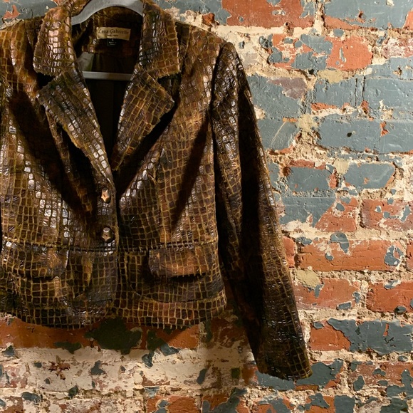 Lena Gabrielle Faux Alligator Blazer Jacket - Picture 5 of 12